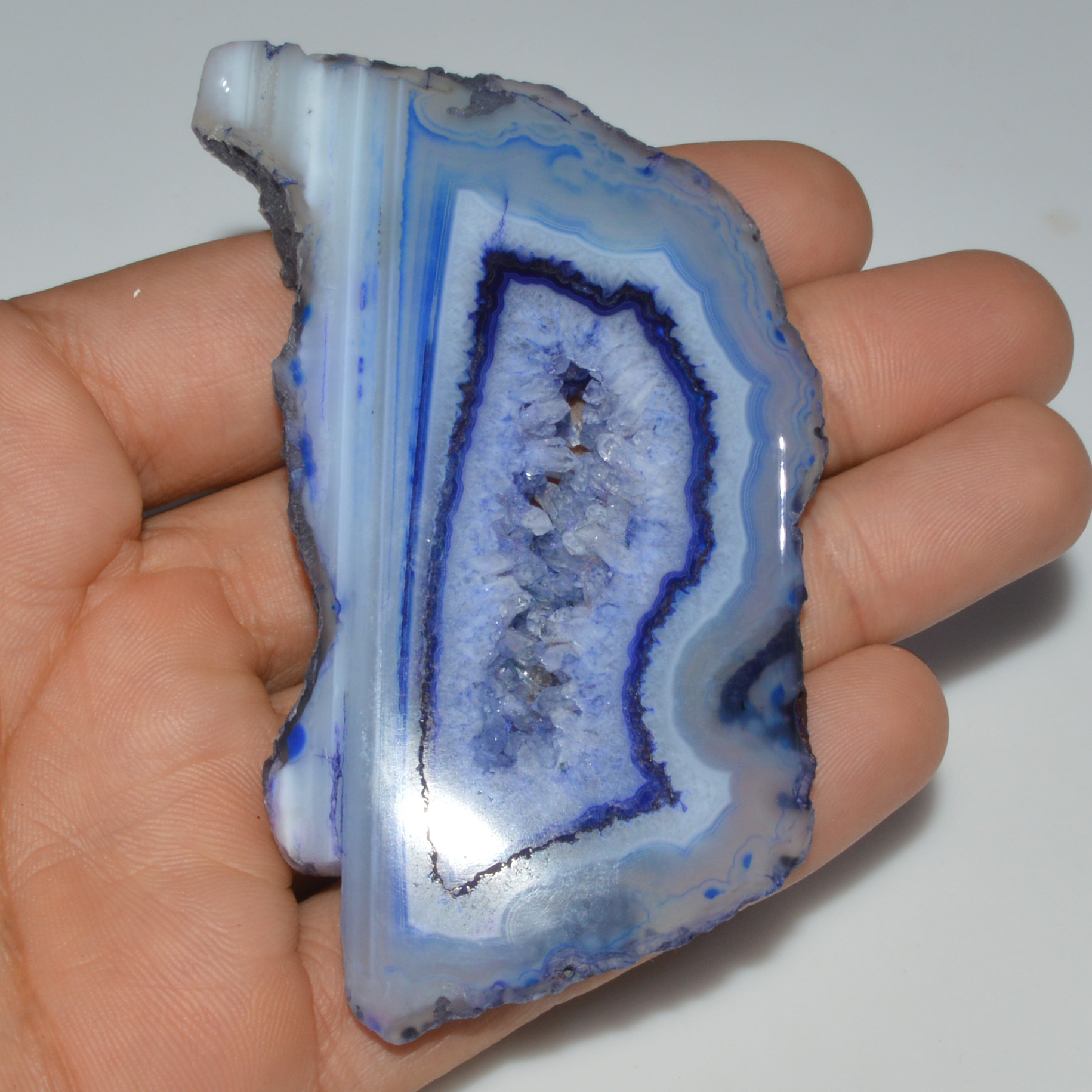 1 Pcs 288 Cts Natural Agate Silces Gemstone Lot 88x43mm 3361