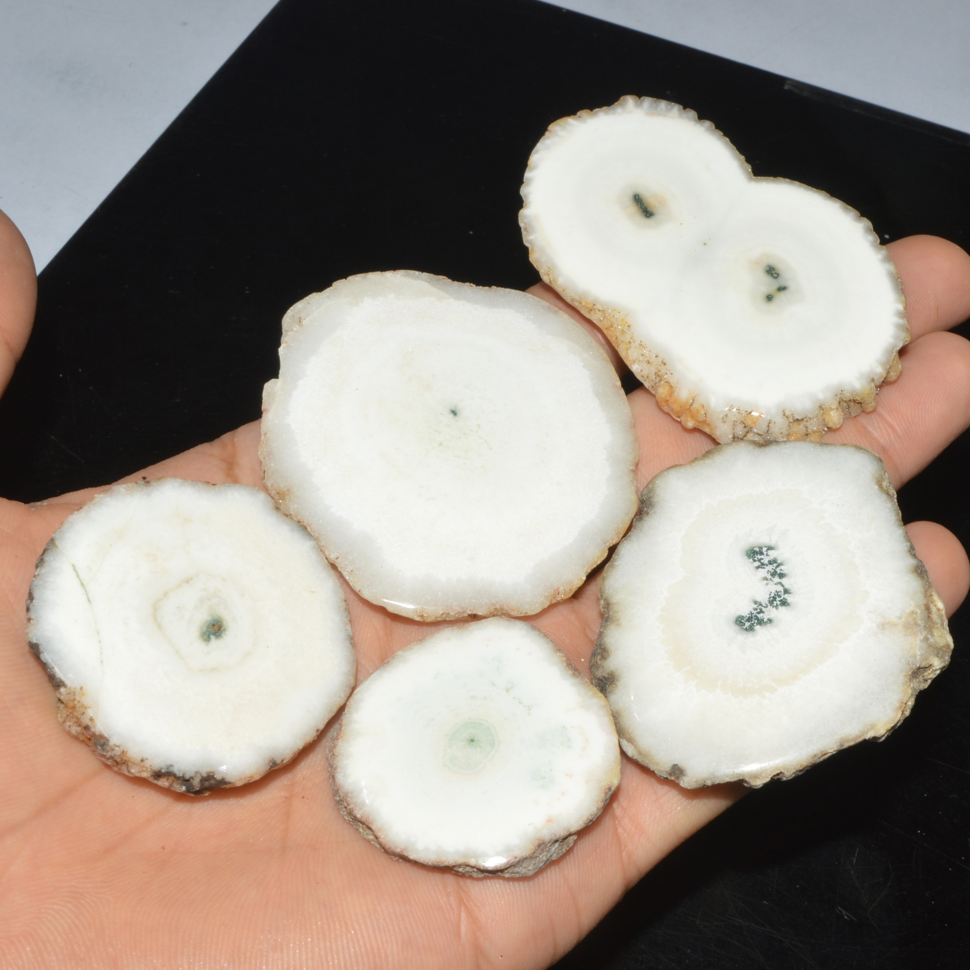 5 Pcs 651 Cts Natural Solar Quartz Druzy Loose Handmade Healing Crystal Gemstone 64x35 35x35mm 3536