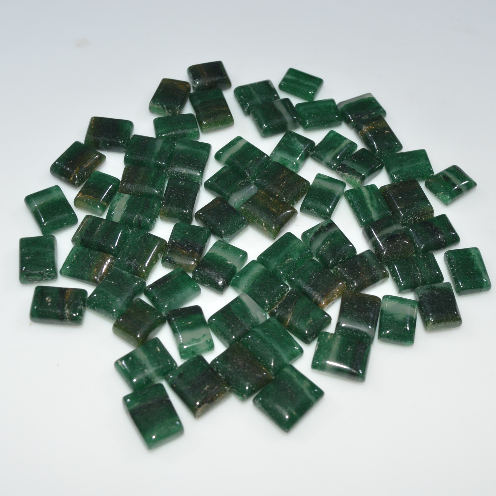 63 Pcs 433Cts Natural Green Jade Cabochon Loose Gemstone Handmade Jewelry Making Healing Crystals Lot 10x9 9x5mm 3598