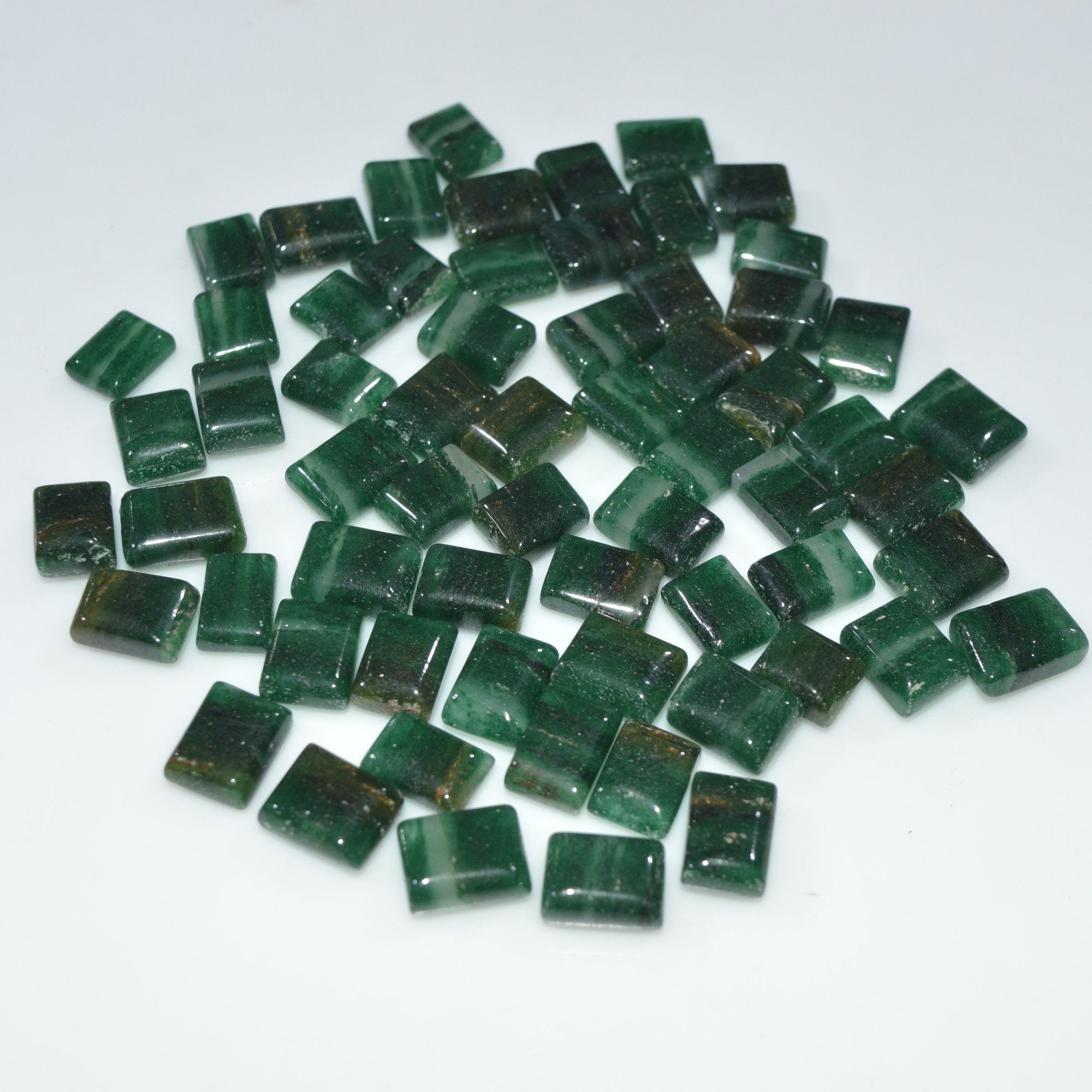 63 Pcs 433Cts Natural Green Jade Cabochon Loose Gemstone Handmade Jewelry Making Healing Crystals Lot 10x9 9x5mm 3598