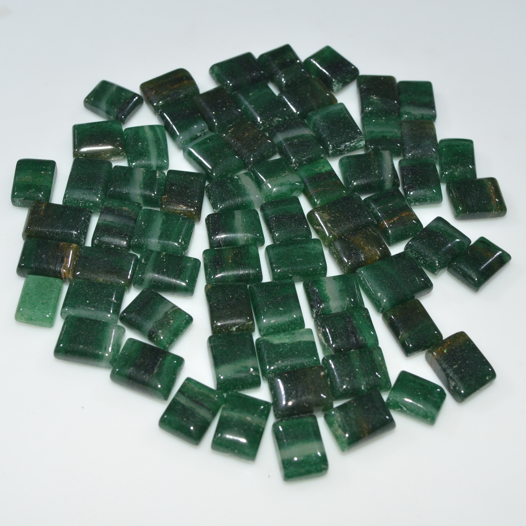 66 Pcs 433Cts Natural Green Jade Cabochon Loose Gemstone Handmade Jewelry Making Healing Crystals Lot 10x9 9x6mm 3599
