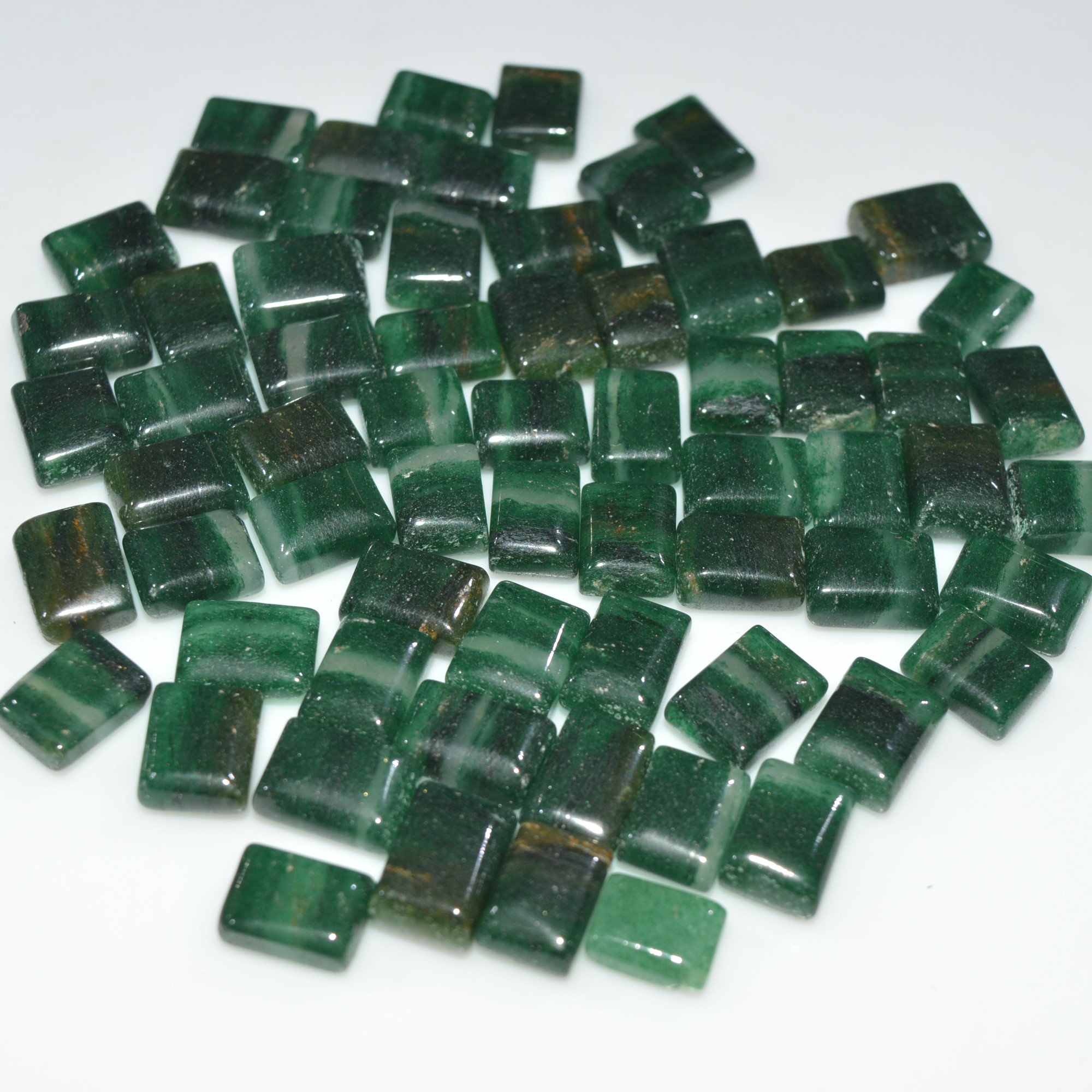 66 Pcs 433Cts Natural Green Jade Cabochon Loose Gemstone Handmade Jewelry Making Healing Crystals Lot 10x9 9x6mm 3599