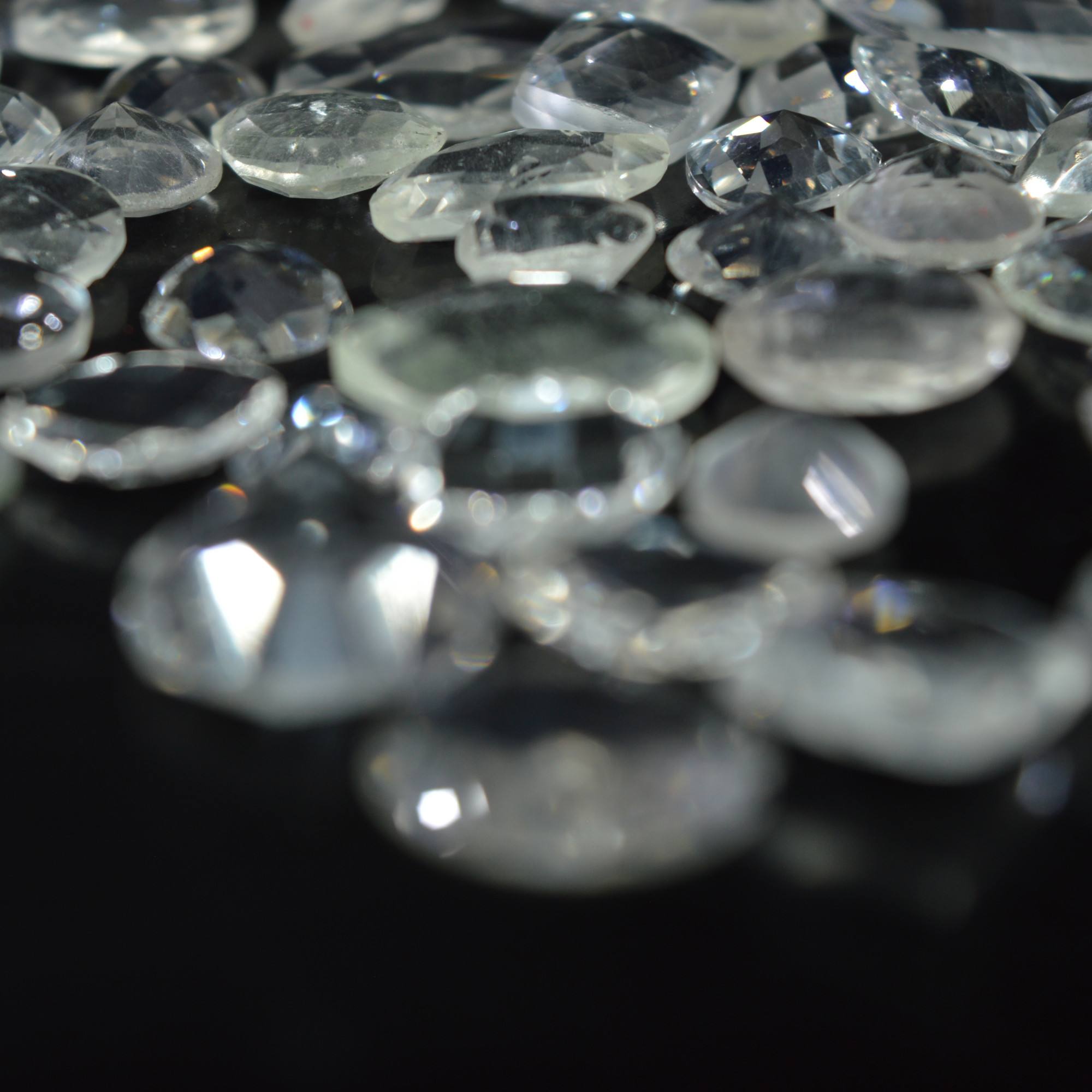 70 Pcs 168Cts Natural Clear Quartz Faceted Loose Gemstone Handmade Jewelry Making Healing Crystals Lot 19x10 5x5mm 3602