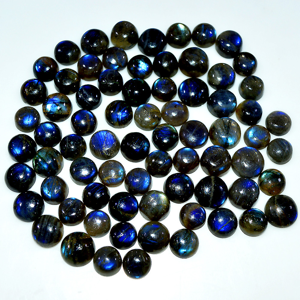 71 Pcs 200 Cts Natural Labradorite Cabochon Loose Gemstone Lot 9x9 5x5mm 3663