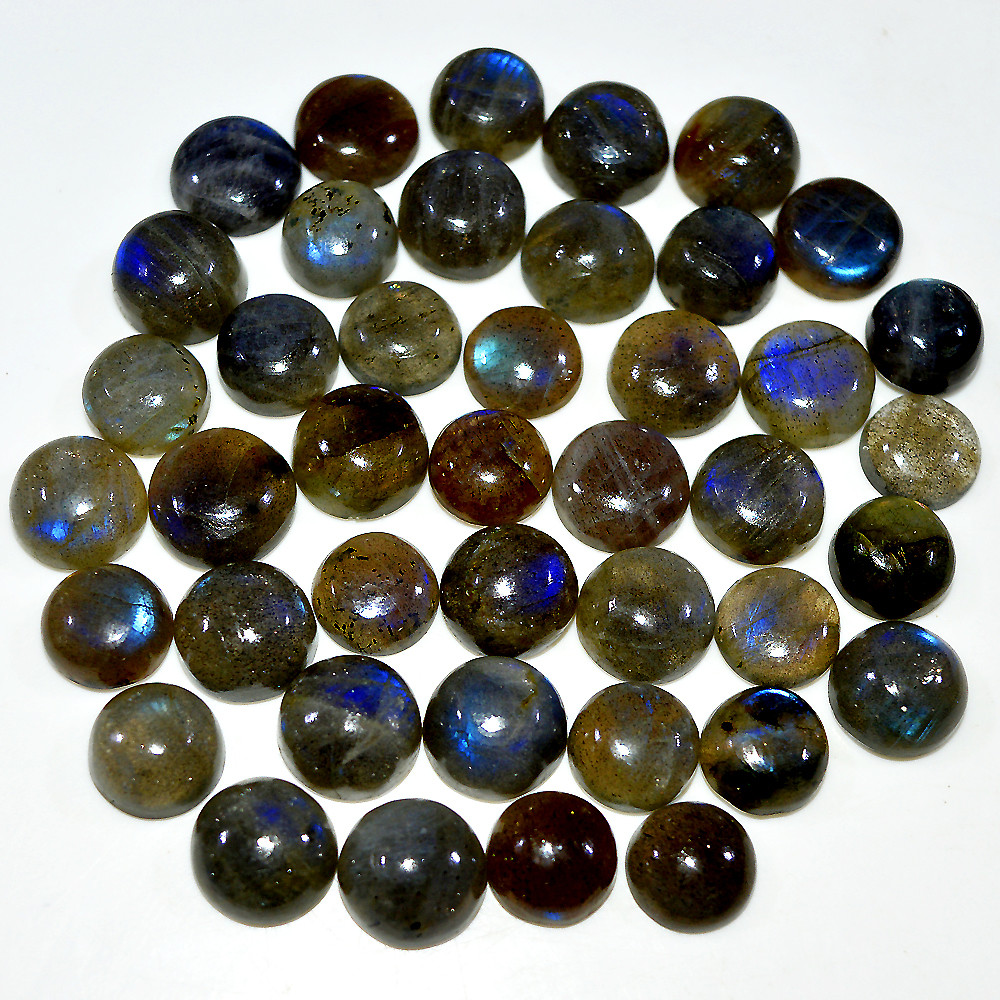 42 Pcs 199 Cts Natural Labradorite Cabochon Loose Gemstone Lot 10x10 8x8mm 3676