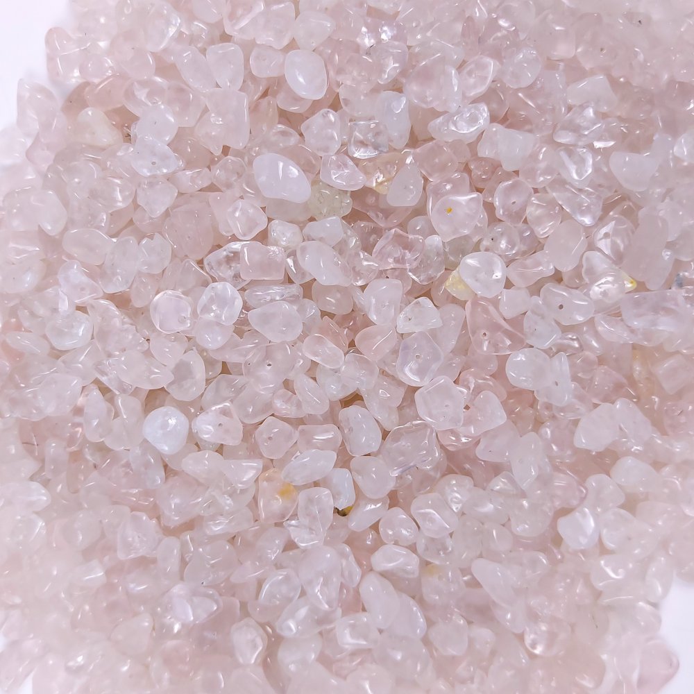 1393Pcs 1404Cts  Natural Pink Rose Quartz Gemstone Chips Uncut Beads for Jewelry Making Center Drill Loose Gemstones Nuggets Chips Smooth Beads Bracelet Gift for Her 7x3 6x4mm#G-409