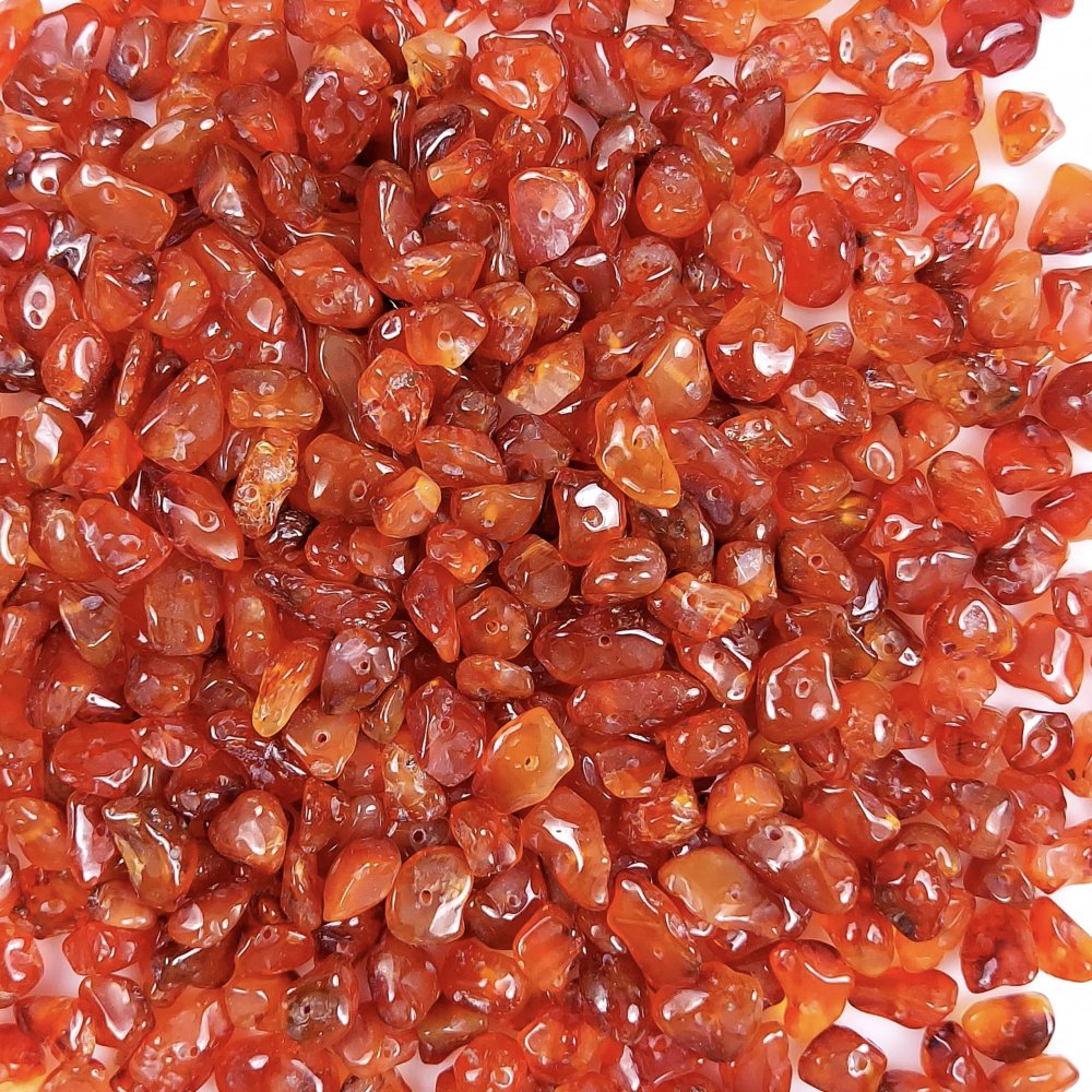 521Pcs 610Cts  Natural Orange Carnelian Gemstone Chips Uncut Beads for Jewelry Making Center Drill Loose Gemstones Nuggets Chips Smooth Beads Bracelet Gift for Her 10x5 6x4mm#G-412
