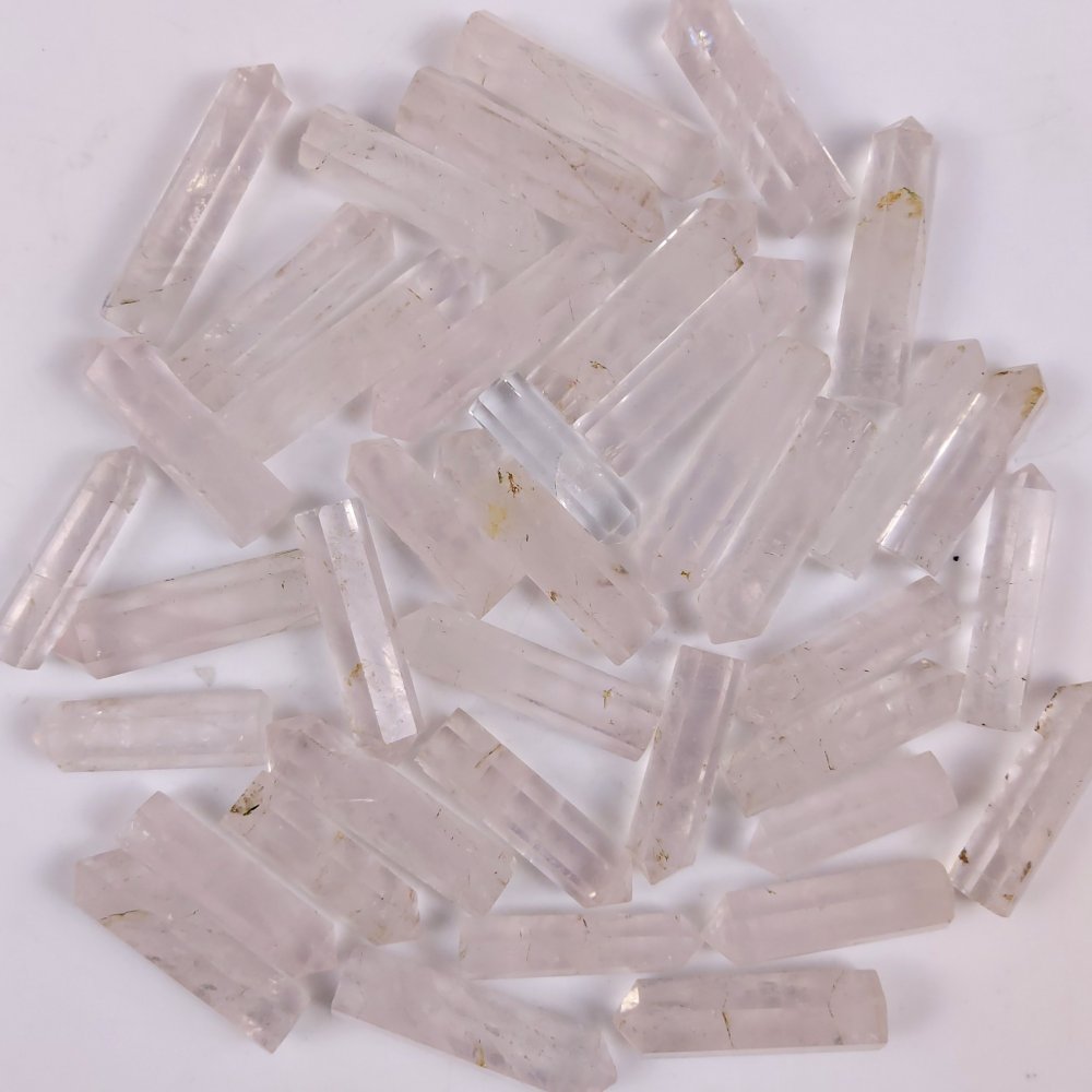 39Pcs 972Cts  Natural Pink Rose Quartz Points Healing Crystals Pencil Gemstone Towers Rose Quartz Crystal Points Cabochon Gemstone Lot 35x7 35x6mm#G-446
