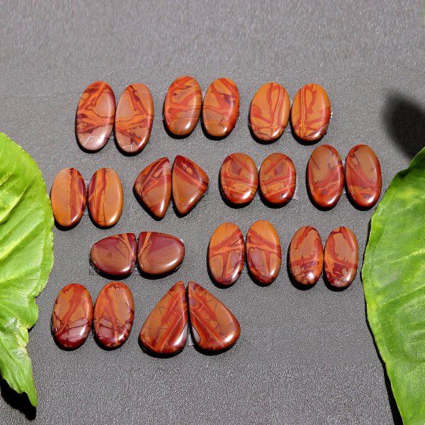 12Pair 213Cts.Natural Noreena Jasper Loose Gemstone Cabochon Earring Pair Lots Semi Precious Crystal Jewelry Mix Shapes &amp; Size 24x13 15x15mm.