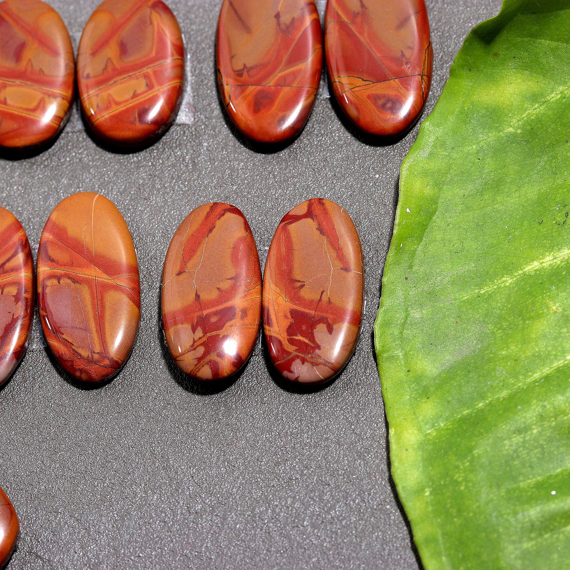 12Pair 213CtsNatural Noreena Jasper Loose Gemstone Cabochon Earring Pair Lots Semi Precious Crystal Jewelry Mix Shapes  Size 24x13 15x15mm