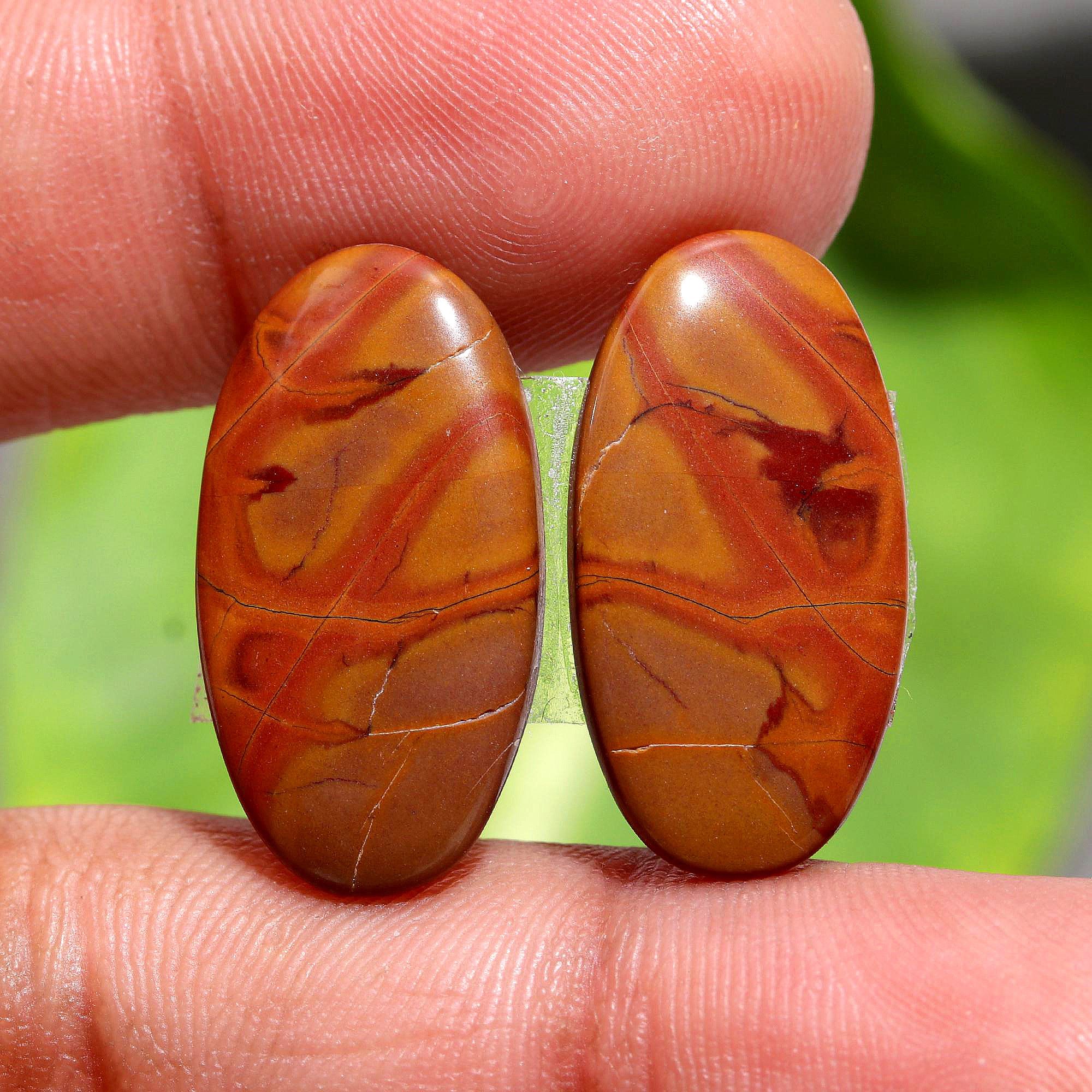 12Pair 213CtsNatural Noreena Jasper Loose Gemstone Cabochon Earring Pair Lots Semi Precious Crystal Jewelry Mix Shapes  Size 24x13 15x15mm