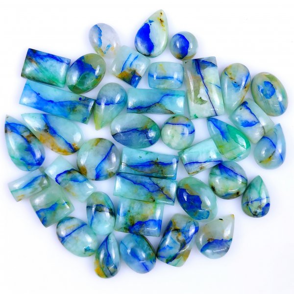 37 Pcs Lot 164Cts Natural Blue Azurite Gemstone Cabochon Lot, Azurite Crystal Pendant Necklace, Azurite Jewelry for crystal Healing 20x7 11x9mm#5631