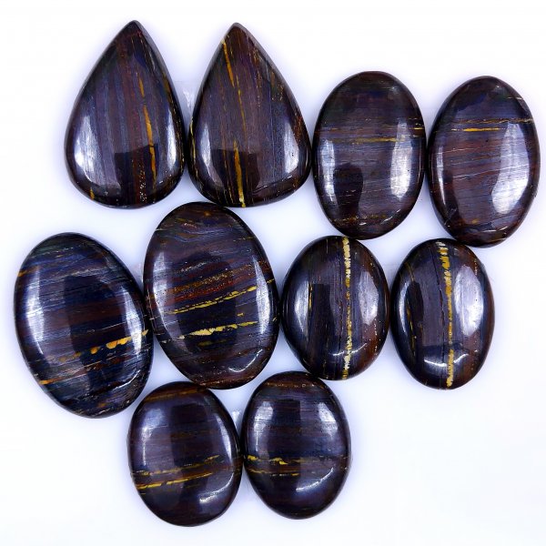 5 Pair 454Cts Natural Iron Tiger Eye Gemstone Earring Pair Lot Cabochons, Crystal hook Earrings, Gemstone Earrings Jewelry Dandle Earring Pair lots 36x24 30x20mm #5714