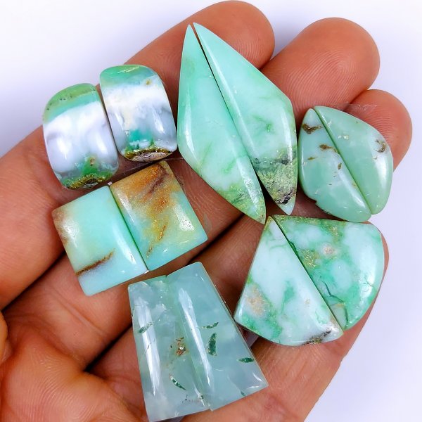 6 Pair 114Cts Natural Chrysoprase Eye Gemstone Earring Pair Lot Cabochons, Crystal hook Earrings, Gemstone Earrings Jewelry Dandle Earring Pair lots 38x10 18x10 mm #5719