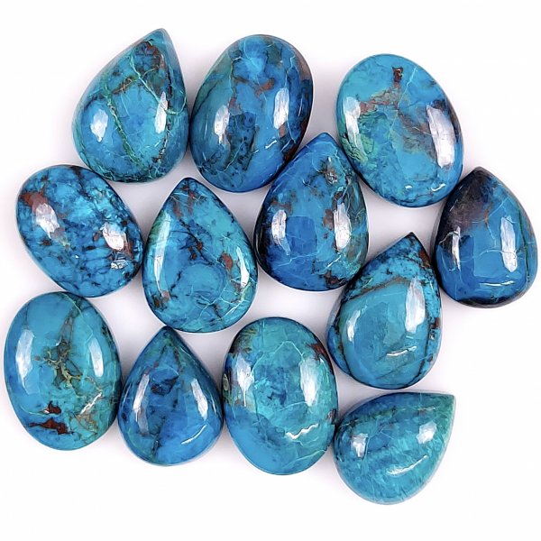 12 Pcs 139Cts Natural Chrysocolla Cabochon Lot Healing stone crystal,Loose gemstones Chrysocolla Mix Shape &amp; Size Jewelry making Gemstone 18x14 16x12 mm #5740