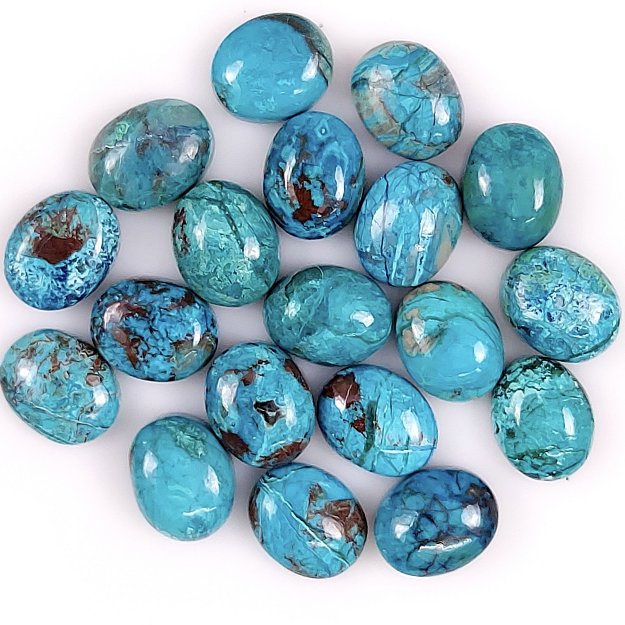 19 Pcs 56Cts Natural Chrysocolla Cabochon Lot Healing stone crystal,Loose gemstones Chrysocolla Mix Shape & Size Jewelry making Gemstone 10x8  7x5mm #G-1874