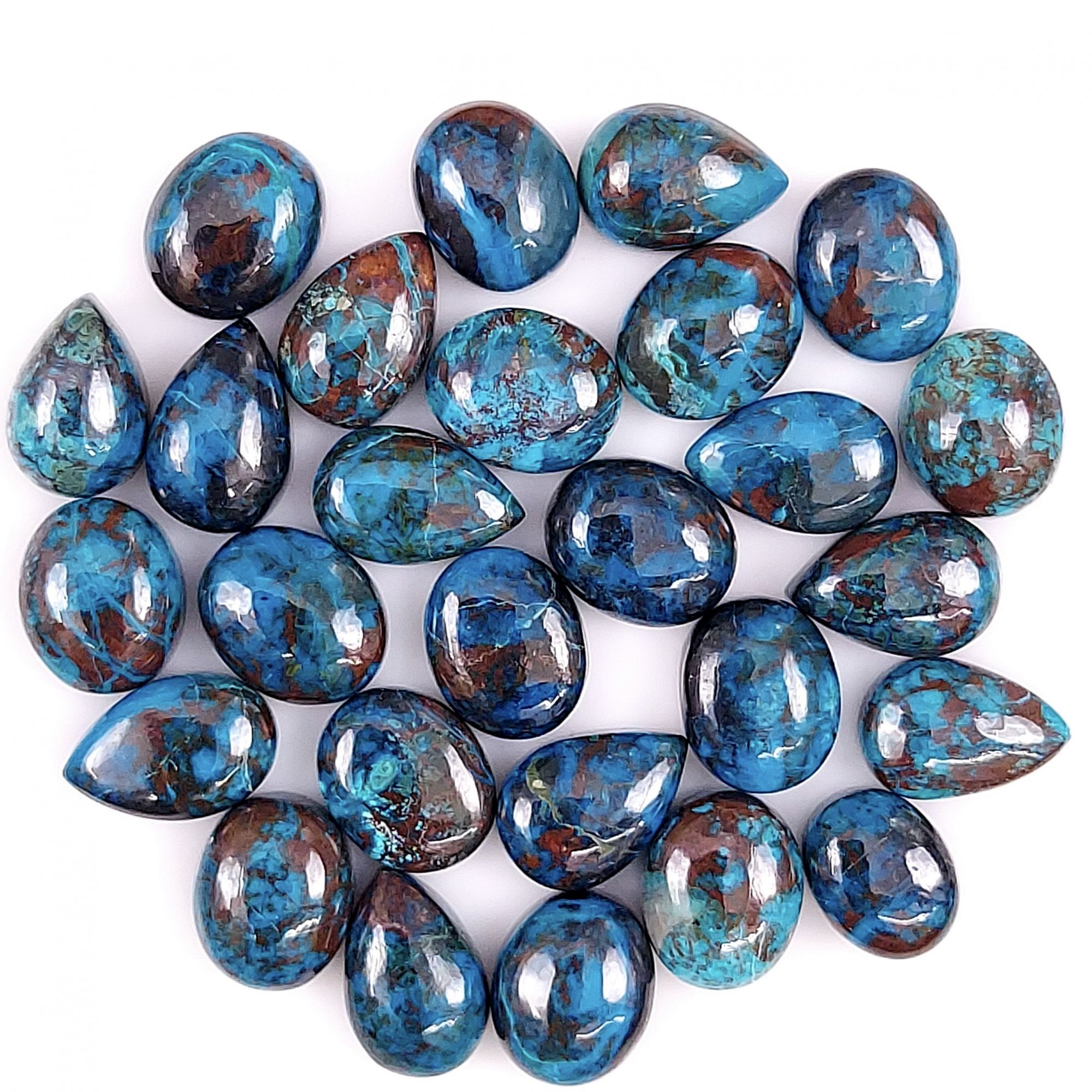 27 Pcs 116Cts Natural Chrysocolla Cabochon Lot Healing stone crystal,Loose gemstones Chrysocolla Mix Shape & Size Jewelry making Gemstone 11x9 12x9mm #G-1877