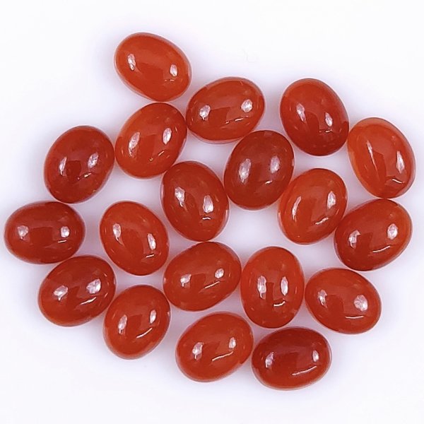 19Pcs 40Cts Natural Carnelian Cabochon Lot Healing stone crystal, Loose gemstones oval Carnelian Jewelry making Gemstone 9x7mm #G-1817