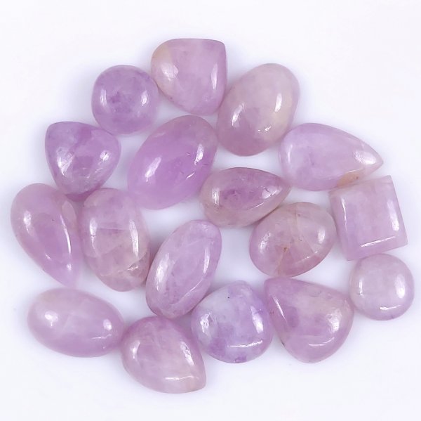 17 Pcs 130Cts Natural Pink Kunzite Mix Shape Cabochon Loose Gemstone Size 16x10 10x10mm#5895