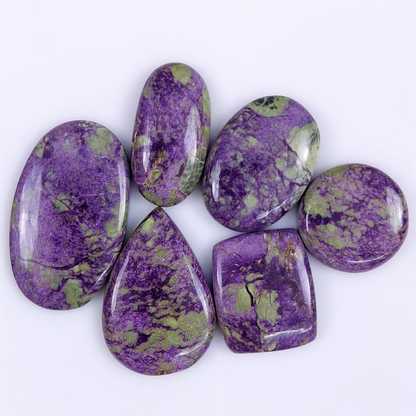 6 Pcs 125Cts Natural Purple Stichtite Cabochon Gemstone Lot Mix Shape &amp; Size 36x22 20x20mm#6139