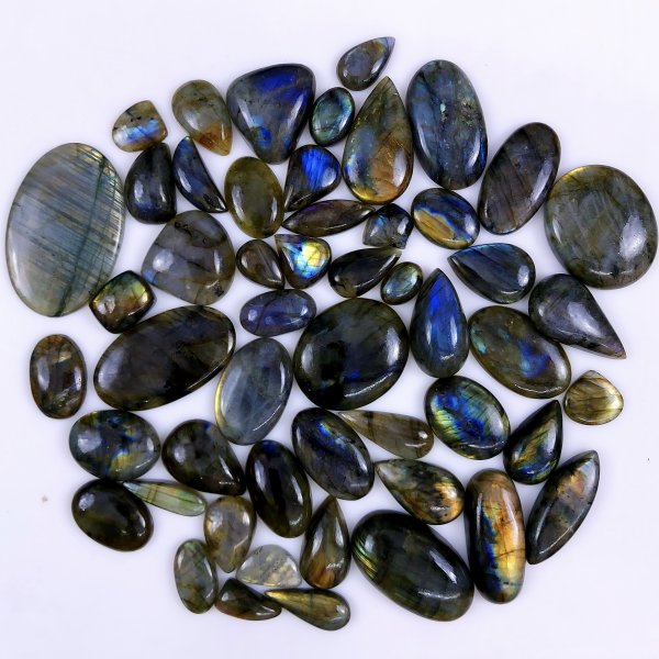51pc 1755Cts Labradorite Cabochon Multifire Healing Crystal For Jewelry Supplies, Labradorite Necklace Handmade Wire Wrapped Gemstone Pendant 57x36 15x10 mm#6256