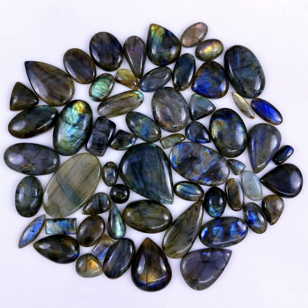 Labradorite Mix Cabochons One Kilo Lot - Amber International