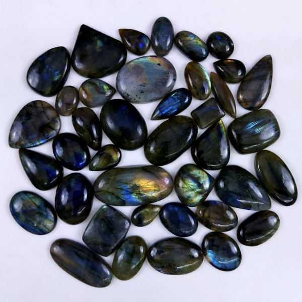 39pc 1511Cts Labradorite Cabochon Multifire Healing Crystal For Jewelry Supplies, Labradorite Necklace Handmade Wire Wrapped Gemstone Pendant 45x20 20x15 mm#6309