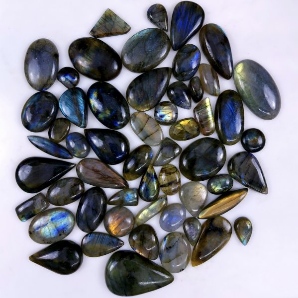 53pc 1662Cts Labradorite Cabochon Multifire Healing Crystal For Jewelry Supplies, Labradorite Necklace Handmade Wire Wrapped Gemstone Pendant 48x30 20x12mm#6366