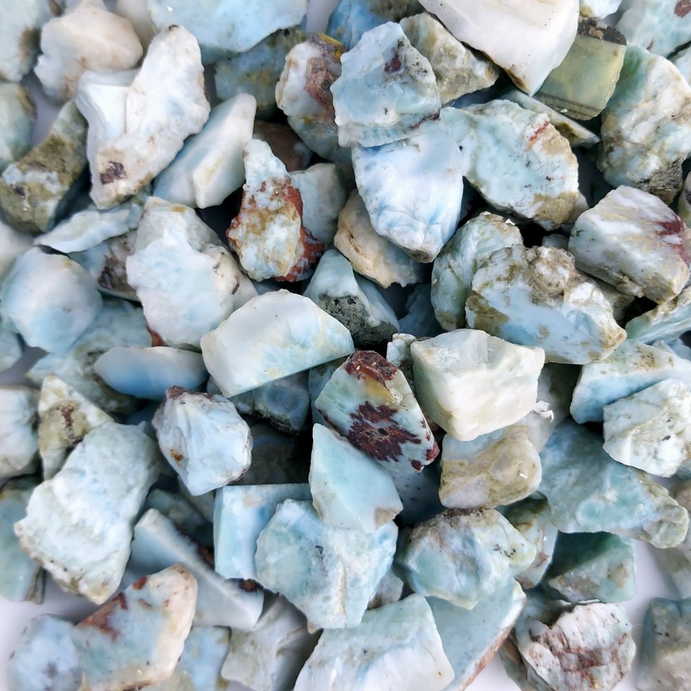2515Cts  Natural Blue Raw Larimar Rough Unpolished and Undrill Cabochon Gemstone Lot For Jewelry Making 25X15 20X14mm#660