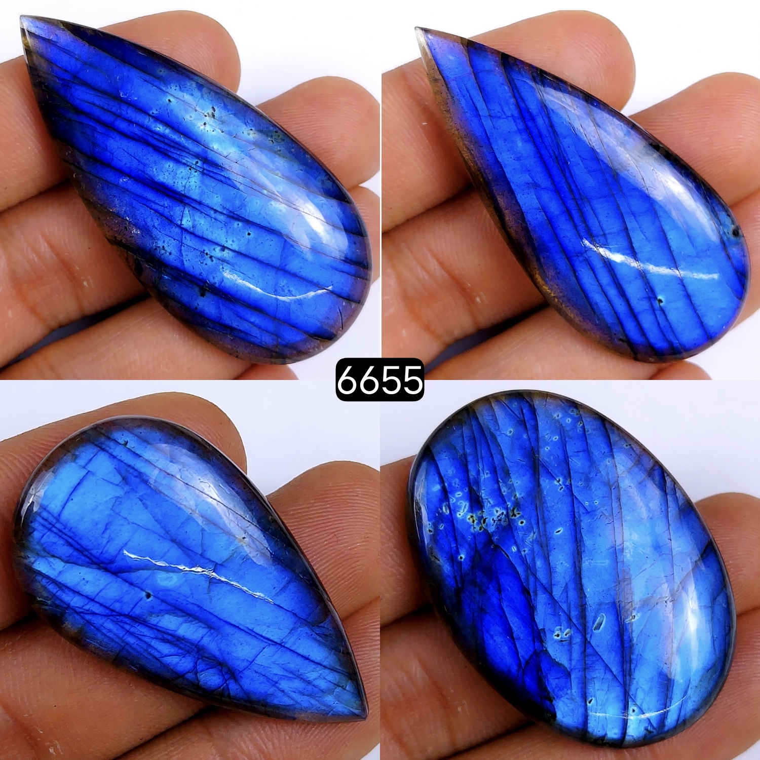 4Pcs Lot 256Cts Labradorite Cabochon Multifire Healing Crystal For Jewelry Supplies, Labradorite Necklace Handmade Wire Wrapped Gemstone Pendant 50x30 35x25mm#6655