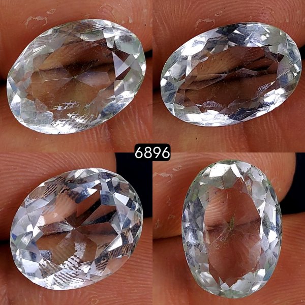 4Pcs 53Cts Natural Crystal Quartz Faceted Cabochon Gemstone Clear Quartz Crystal Loose Gemstone for Jewelry Making Mixed Shape Pendents 18x14 14x12mm#6896