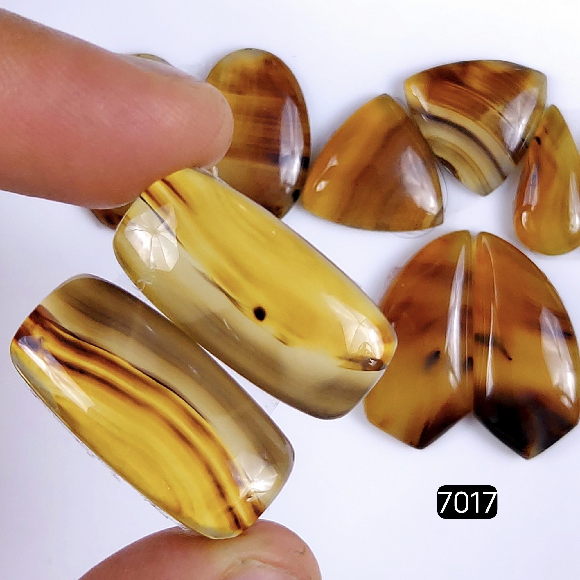 5Pairs 103Cts Natural montana agate cabochon for Jewelry Making Montana Agate Earring Pair Semi-Precious Gemstone 26x14 16x12mmR-7017