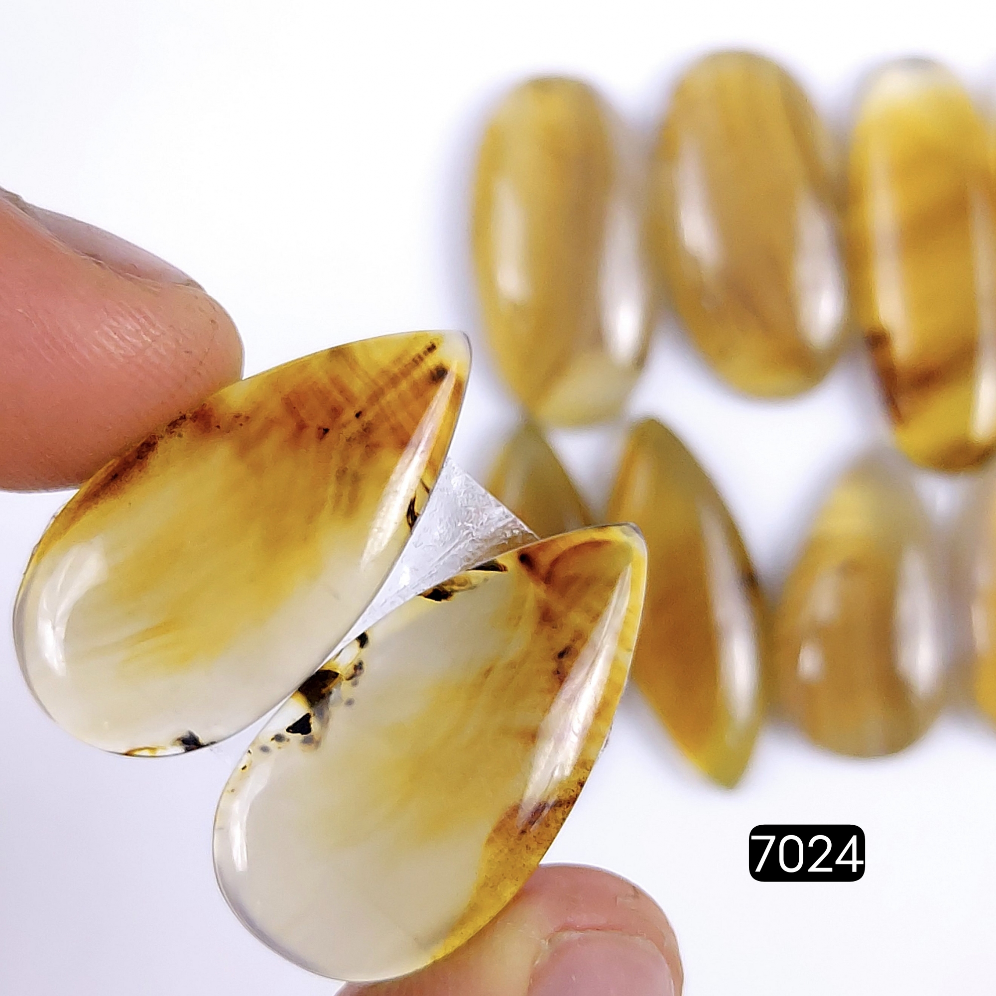 5Pairs 140Cts Natural montana agate cabochon for Jewelry Making Montana Agate Earring Pair Semi-Precious Gemstone 35x12 25x13mmR-7024