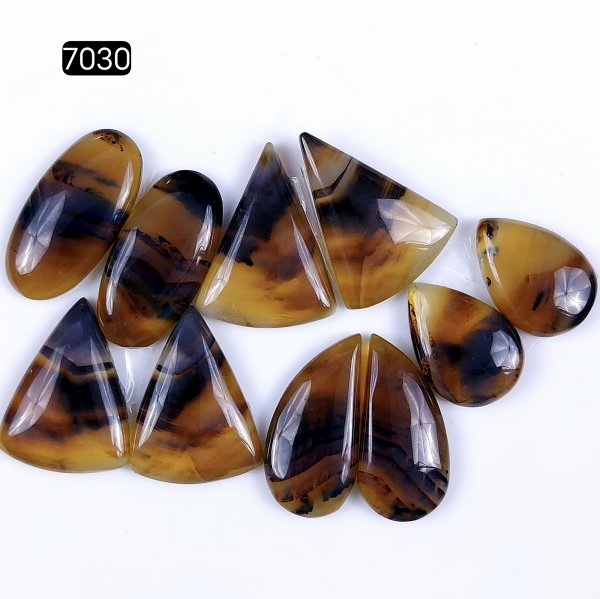 5Pairs 134Cts Natural montana agate cabochon for Jewelry Making Montana Agate Earring Pair Semi-Precious Gemstone 27x20 20x14mm#R-7030