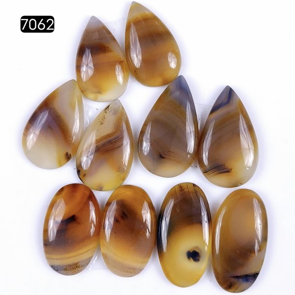 5Pairs 153Cts Natural montana agate cabochon for Jewelry Making Montana Agate Earring Pair Semi-Precious Gemstone 30x18 26x15 mm#R-7062
