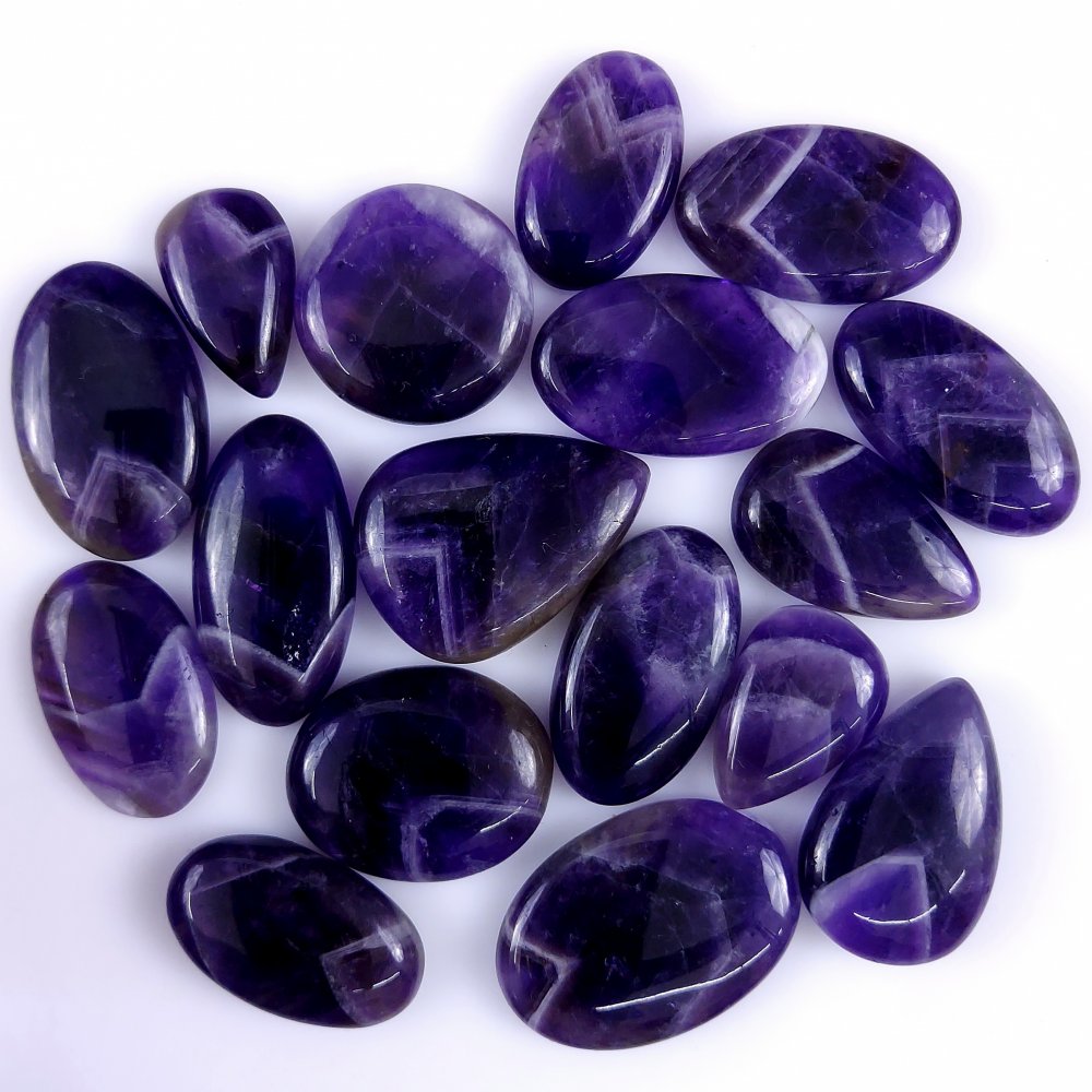 17Pcs 440Cts Natural Amethyst Cabochon lot Gemstone Purple Crystal Mix Shape Loose Gemstone beads for jewelry Making 35x18 14x12mm #R-7503