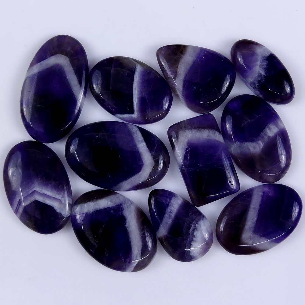 11Pcs 296Cts Natural Amethyst Cabochon lot Gemstone Purple Crystal Mix Shape Loose Gemstone beads for jewelry Making 34x22 24x12mm#R-7513