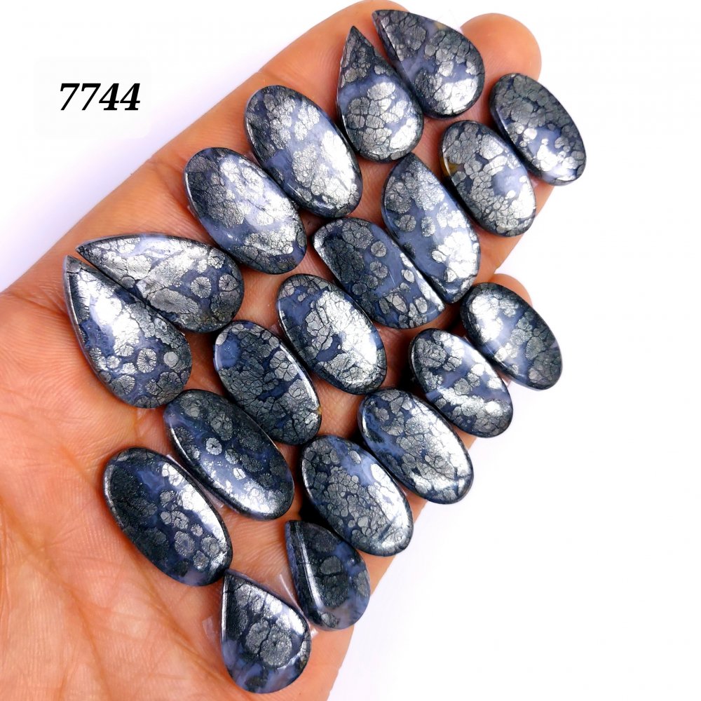 10Pair 256Cts Natural Marcasite Cabochon Back Side Unpolished Gemstone Matching Pairs Semi-Precious Gemstones ForJewelry Making 26x12 20x12mm #7744