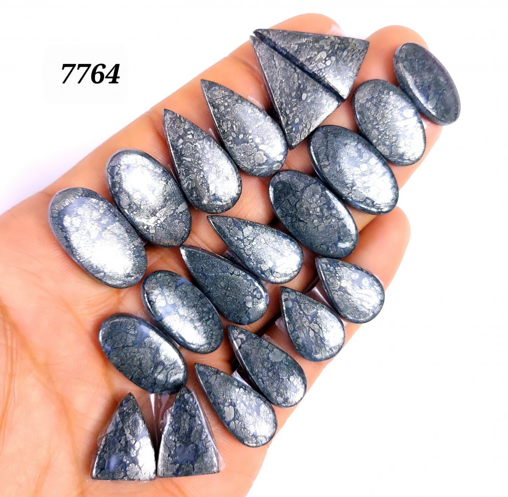 10Pair 246Cts Natural Marcasite Cabochon Back Side Unpolished Gemstone Matching Pairs Semi-Precious Gemstones ForJewelry Making 26x15 19x12mm #7764