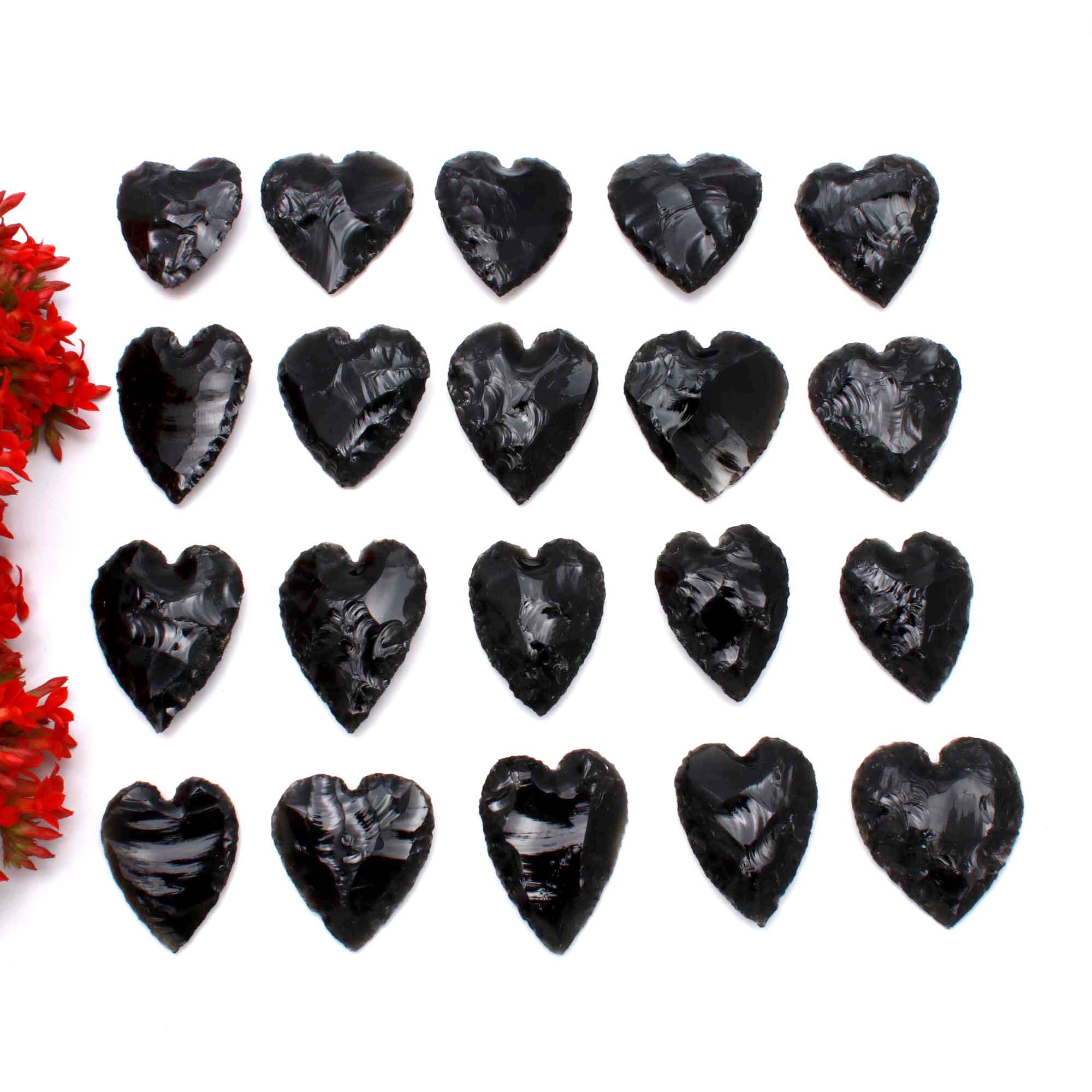 Black Obsidian Heart Carving