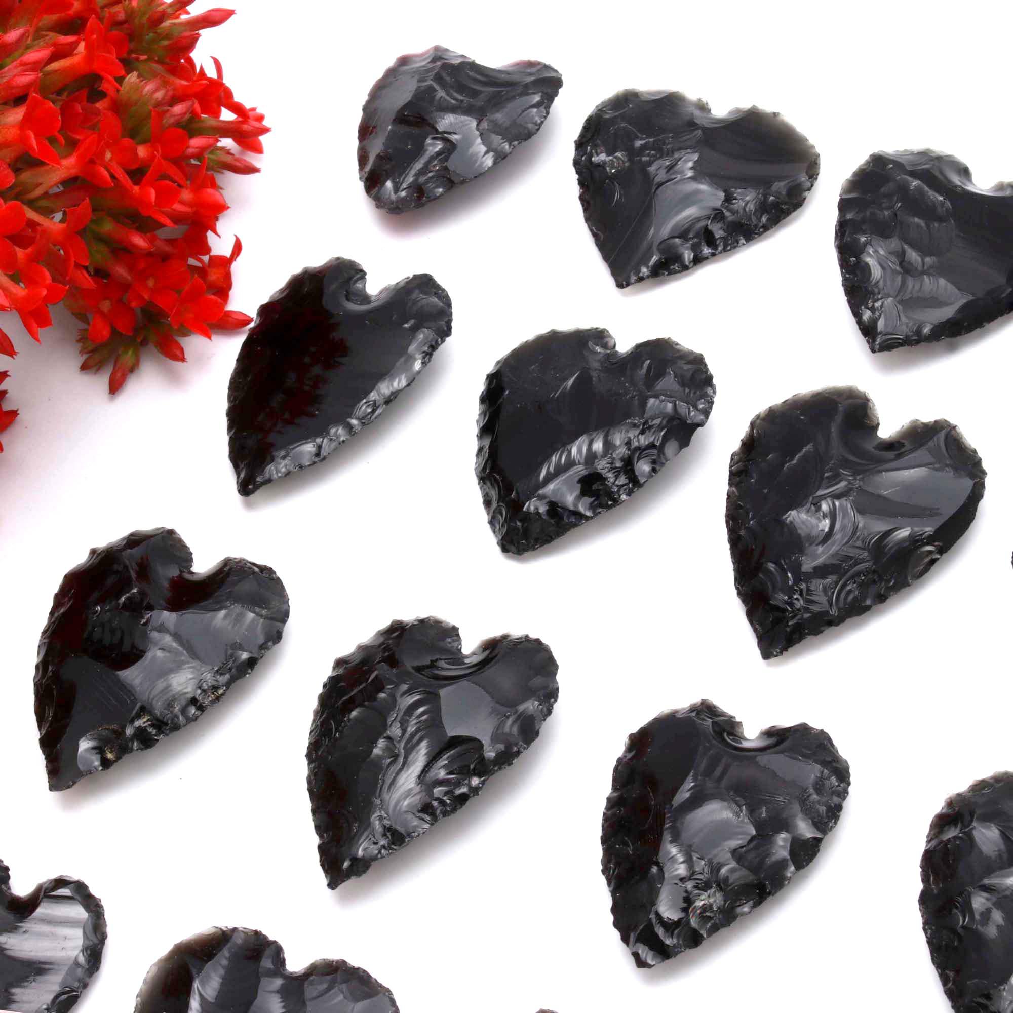 Black Obsidian Heart Carving