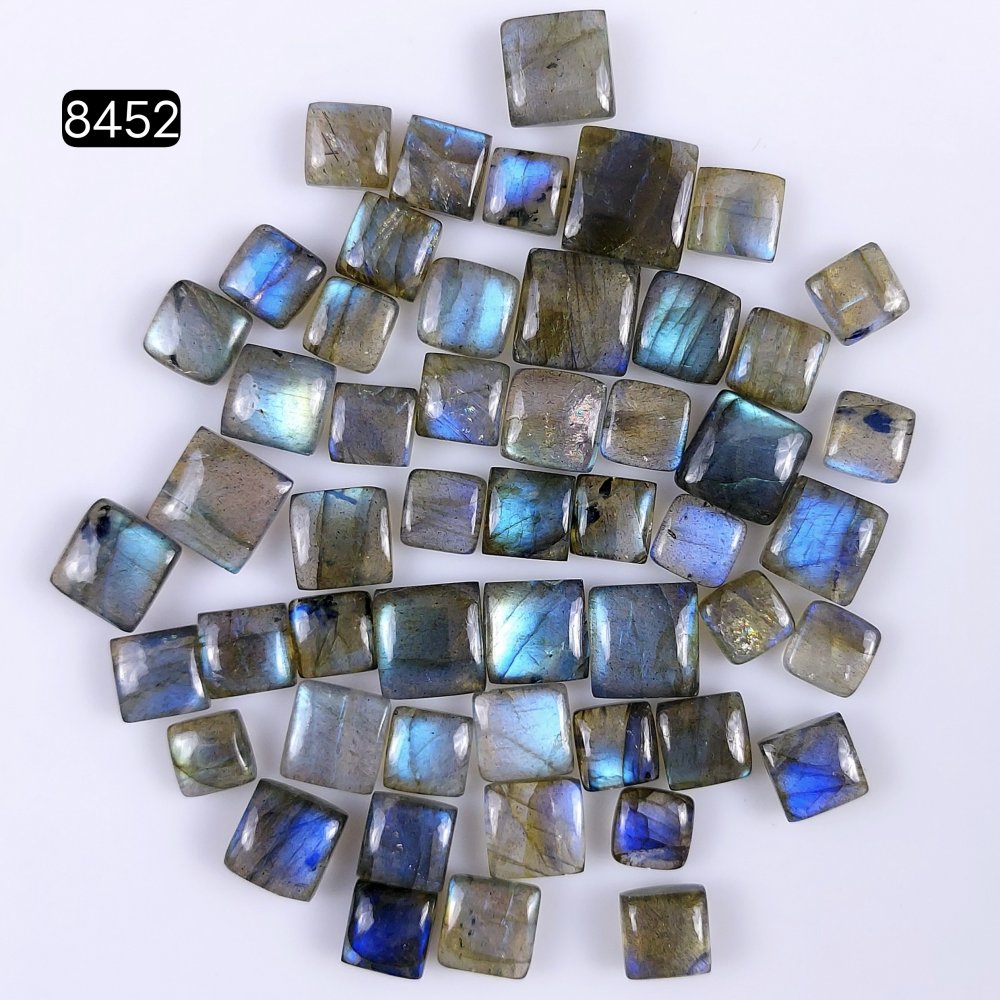 52Pcs Lot 153Cts Natural Labradorite Briolette Fancy Shape Cabochon Lot Undrill Loose Gemstones For Jewelry Making  8x8 5x5mm#8452