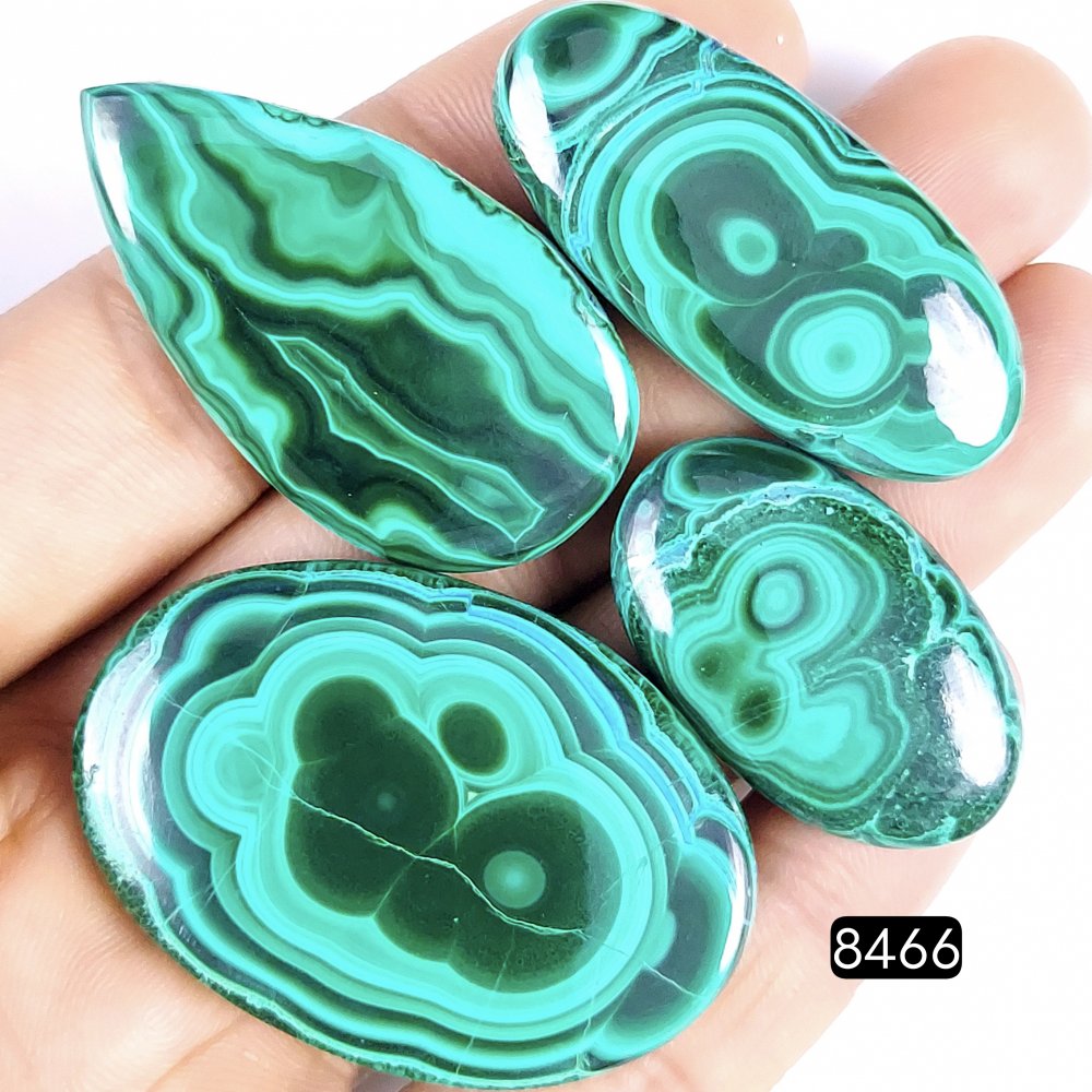 4Pcs 317Cts Green Malachite Gemstone Multi Jewelry Making Loose Gemstone45x27 30x27mm #8466