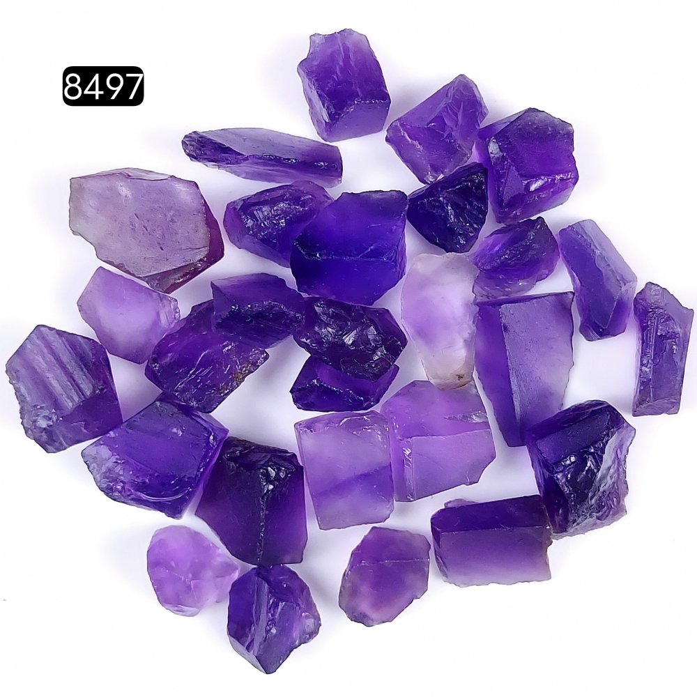 28Pcs 337Cts Natural Purple Raw Amethyst Rough Loose Gemstone Unpolished Uneven Size Handmade Jewelry Making Stone 19x12 10x9mm #8497