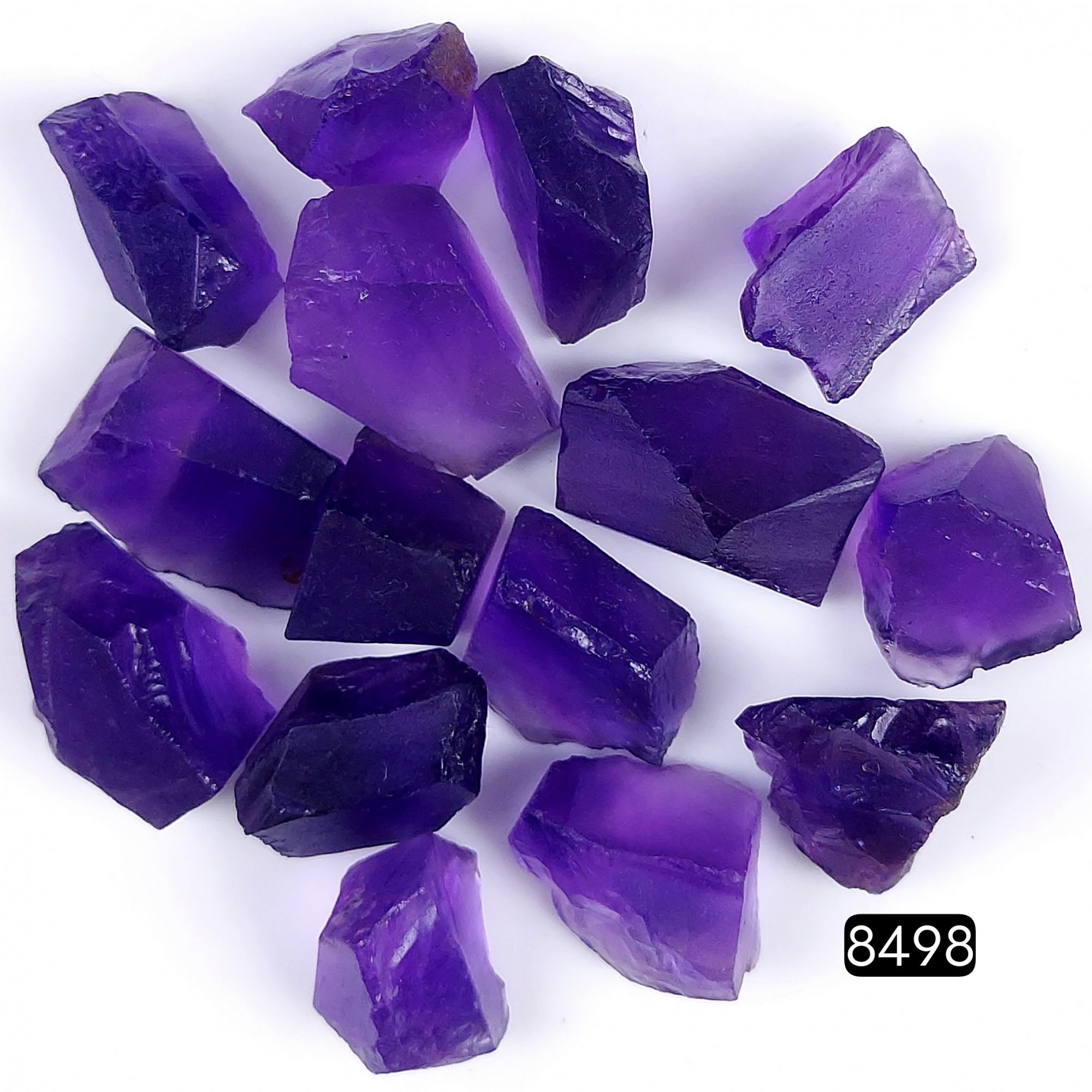 15Pcs 360Cts Natural Purple Raw Amethyst Rough Loose Gemstone Unpolished Uneven Size Handmade Jewelry Making Stone 21x11 13x10mm #8498