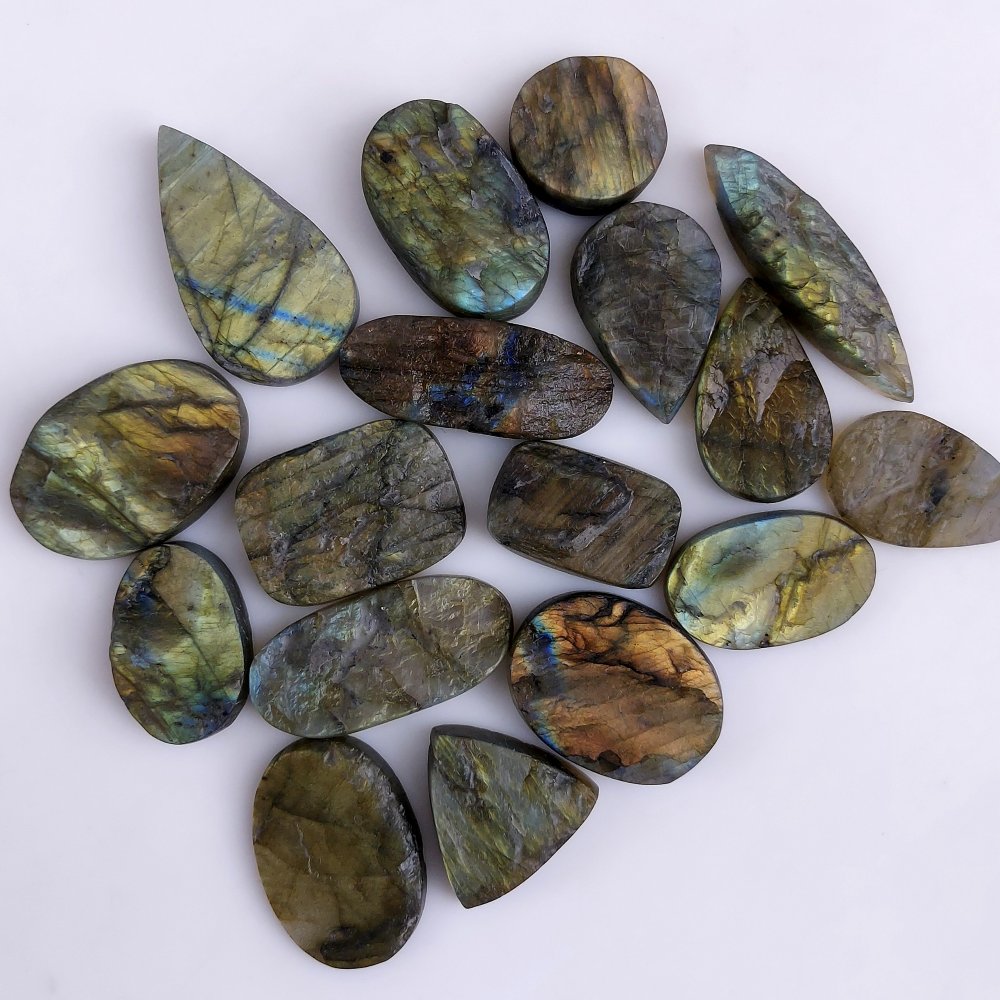17Pcs 557Cts Natural Labradorite Druzy Cabochon Loose Gemstone Mix Shape And Size Labradorite Flat Back Unpolished Wholesale Lot 36x19 13x13mm #8517