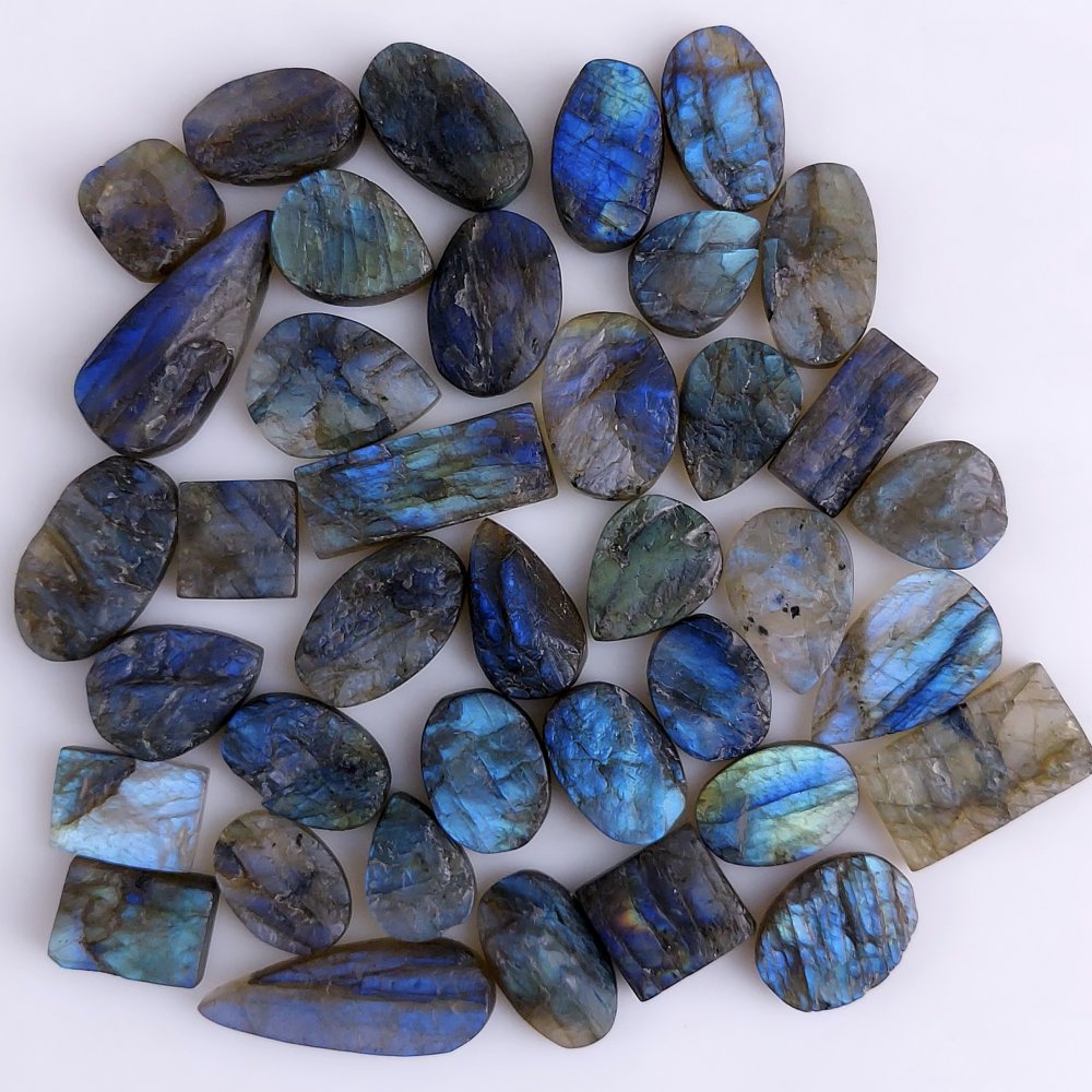 38Pcs 292Cts Natural Labradorite Druzy Cabochon Loose Gemstone Mix Shape And Size Labradorite Flat Back Unpolished Wholesale Lot 19x7 9x10mm #8519