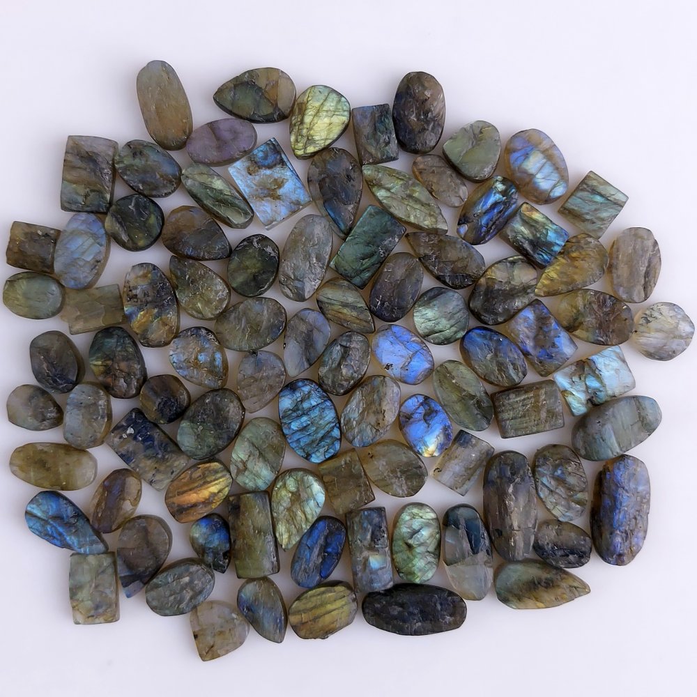 93Pcs 361Cts Natural Labradorite Druzy Cabochon Loose Gemstone Mix Shape And Size Labradorite Flat Back Unpolished Wholesale Lot 10x5 7x6mm #8521