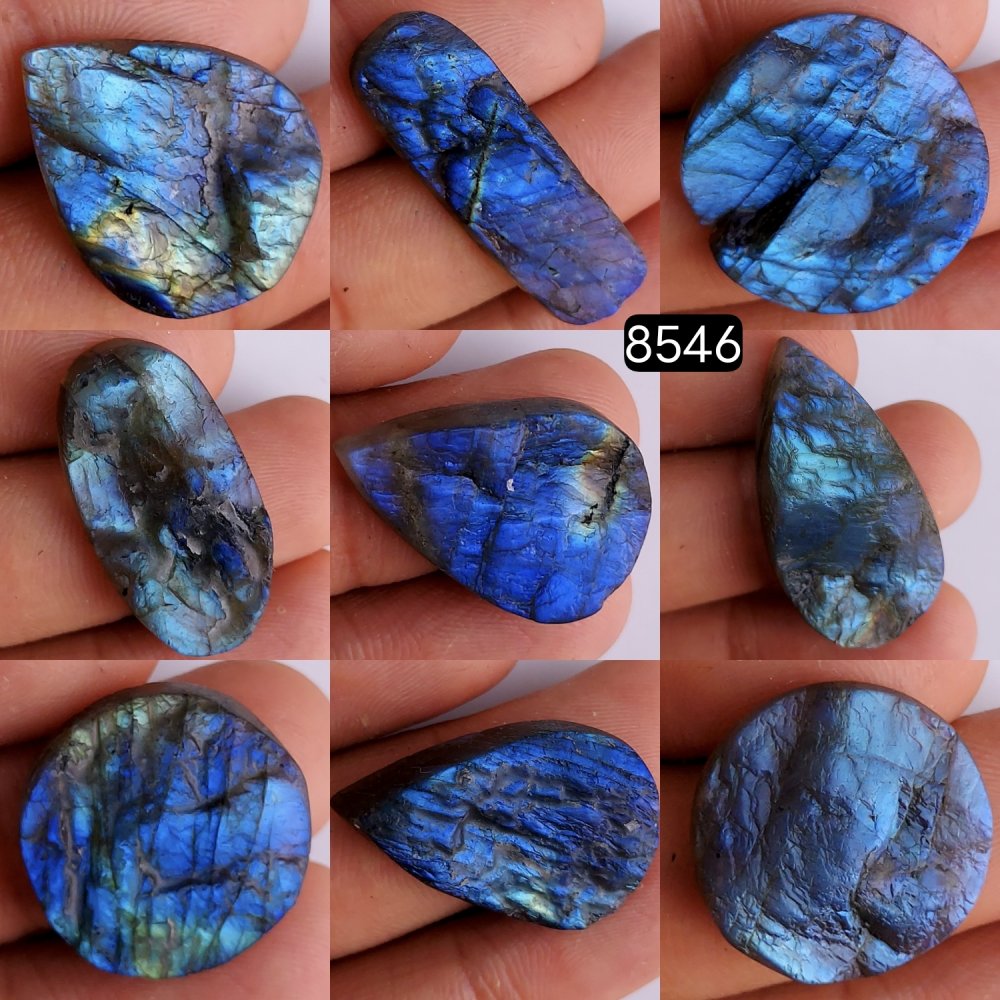 9Pcs 265Cts Natural Labradorite Druzy Cabochon Loose Gemstone Mix Shape And Size Labradorite Flat Back Unpolished Wholesale Lot 31x9 26x23mm #8546
