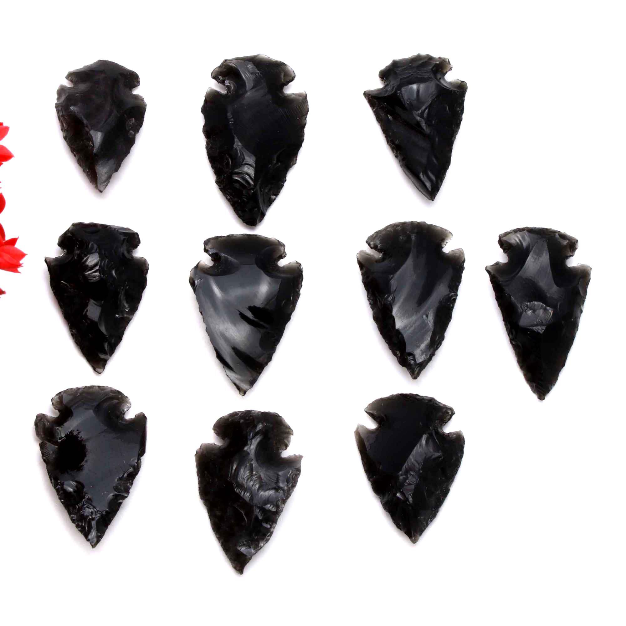 Black Obsidian Arrowhead Carving